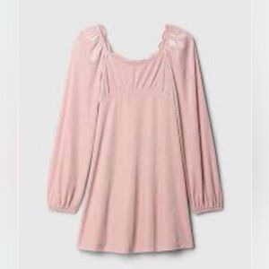 GAP Girls Velvet Soft Pink Dress, Size M